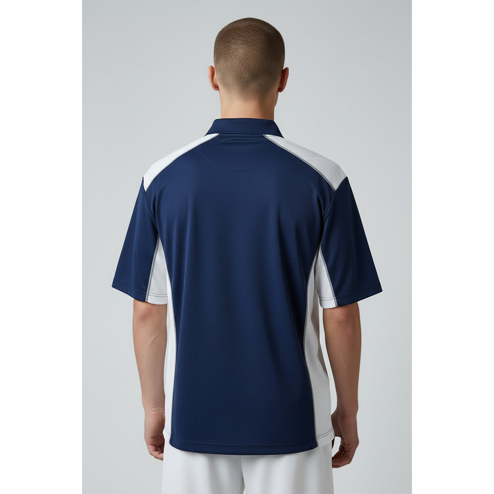 The Men’s Club Shortsleeve Polo - NAVY/WHITE/GREY
