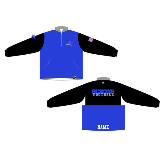 SciCoh Football Breaker Jacket 1/4 Zip  Fleece Lined
