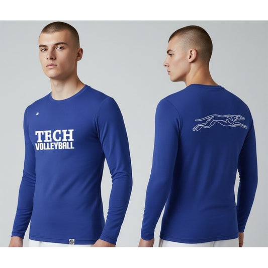 The Free Throw Longsleeve Performance Tee – NAVY